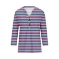 thumbnail image 6 of Inverlee Button Up Shirts Women Summer 3/4 Sleeve Tops Dressy Casual Plus Size Solid Color T Shirts Classic Holiday Tunic Blouse Clearance, 6 of 6