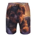 thumbnail image 3 of Zufioo Puppy Lying On A Cloud for Men's Casual Beach Shorts, Sports Fitness Quick-drying Drawstring Shorts with Pockets for Home Wear-Medium, 3 of 6