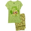 Nickelodeon - Juniors Organic Cotton SpongeBob SquarePants Tee and Shorts Pajama Set