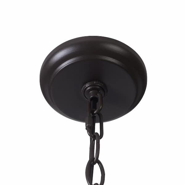 Ceybo Bell Ridge 4 Light Outdoor Chandelier — Vintage Industrial Hanging Fixture for Patio, Porch & Pergola