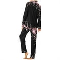 thumbnail image 5 of Hueook Cotton Comfy Pjs for Women Women's Christmas Printed Pajama Set for Daily Home Wear with Pocket Multicolor L, 5 of 8