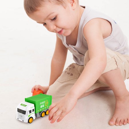 Construction Toy Cars for Toddler Boy Toys Mini Pull Back Cars Small Truck Prize Box Toys for Toddler Party Favors Sensory Bin Filler Bulk(3.5 ×6 Postal Vehicle)
