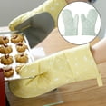 thumbnail image 3 of simhoa 2x Oven Mitts Gloves Kitchen Heatproof Microwave Baking BBQ Tools Green, 3 of 8
