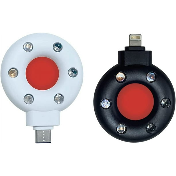 Detectores de cámaras ocultas 2 detectores, detectores de vulnerabilidad $ Detectores anti-instantáneas Detectores de luz anti-cámara portátiles para detección de cámaras estenopeicas, mini cámaras $