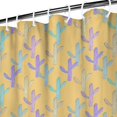 thumbnail image 3 of Watercolor Cactus Shower Curtain 72x72, Cute Kawaii Cactus and Succulents Pattern, Boho Desert Style, Quick-Dry Polyester Fiber with Plastic Rings, 3 of 5