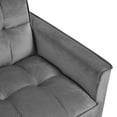 thumbnail image 5 of BSHTI 3 in 1 Convertible Pull-Out Loveseat Sofa Bed with 3-Level Adjustable Backrest – Velvet Tufted Sleeper Chair with Side Pockets for Small Spaces, Apartment, Office,Dark gray, 5 of 9