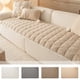 thumbnail image 1 of Cojín de sofá de felpa gruesa | Tejido de terciopelo antideslizante | 70 x 120 cm | Beige, marrón, gris y caqui | Protector decorativo moderno | Resistente al desgarro, lavable, ultrasuave, 1 of 6