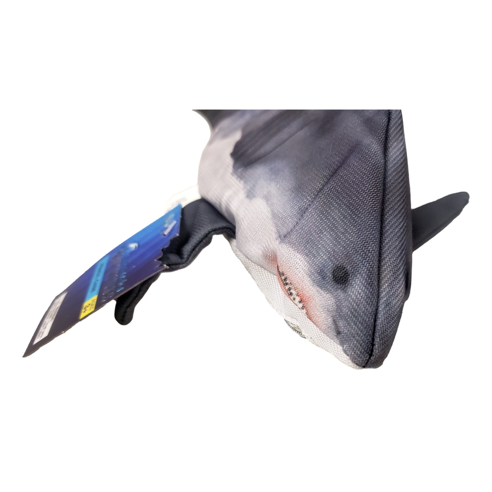 Silver Gray Shark Pencil Case With Zipper Shark Cosmetic Bag