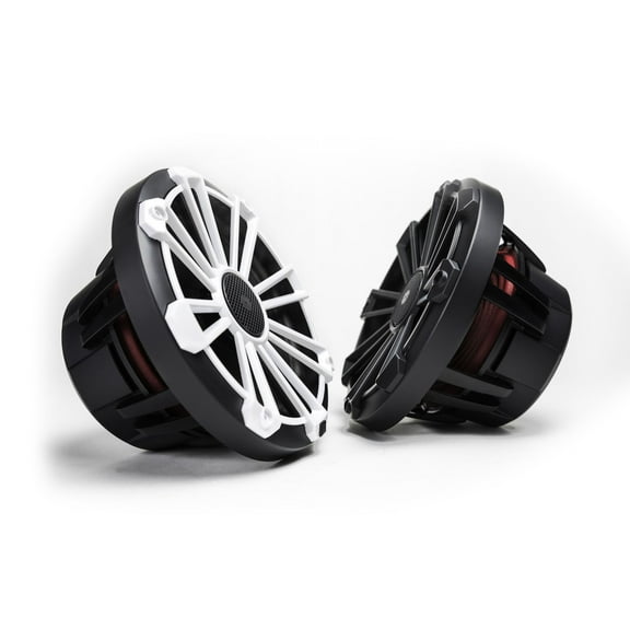 MB Quart NP1-120 Nautic Premium Waterproof Speakers (Black, Pair) – Marine Grade Speakers, Boat, RV, and Off-Road Vehicle Marine Audio, 3 Grill Colors (Black, Silver, White), 140 Watts, 8 Inch