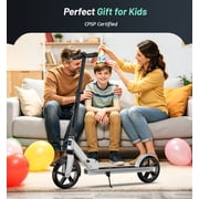 LNOW Foldable Kick Scooter-8 in Wheels for Kid, Teens & Adults, 4 Adjustable Levels, Max Load 240lbs,Lightweight