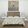 thumbnail image 2 of Designart 'Christmas Decoration in Illustration' Cabin & Lodge Duvet Cover Set, 2 of 4