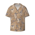 thumbnail image 3 of Goofa Cactus Alpaca Printed Men's Casual Short-sleeved Shirt,Lightweight Breathable Button-down,Summer Casual men's top,Versatile Fashion shirt-Large, 3 of 7