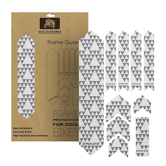 Protector de cuadro de bicicleta, kit de pegatinas para vainas y cuadro Tartán