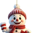 thumbnail image 2 of Muñeco Nieve para Navidad Mini Adornos Colgantes Favores Fiesta (Estilo D), 2 of 4