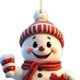 thumbnail image 2 of Muñeco Nieve para Navidad Mini Adornos Colgantes Favores Fiesta (Estilo D), 2 of 4