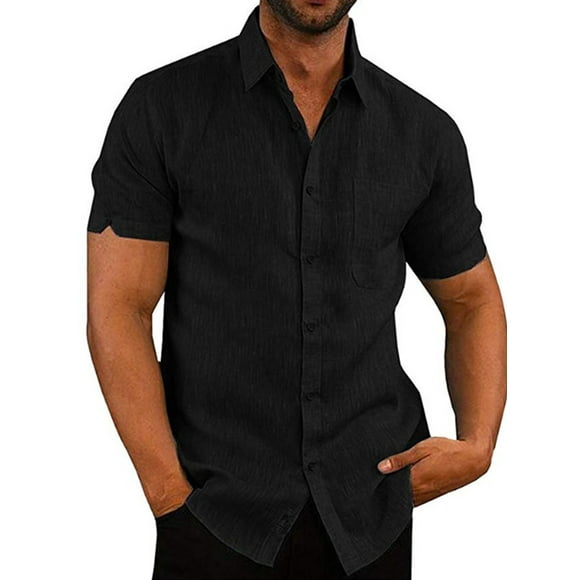 Men's Black Button Down Shirts