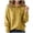 A-Yellow355, variant on Wxolcjlv Women's Knitted Hooded Sweaters Long Sleeve Drawstring Hood Ribbed Hem Knit Garments
