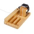 thumbnail image 6 of Trexonic Bamboo 4-Port Apple Watch and Iphone Charging Stand with 3 Device Slots and Pen Holder, 6 of 12