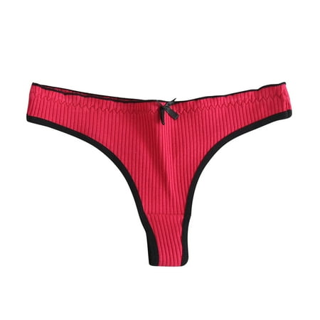 

LBECLEY Hi Cut Panties for Women Womens Low Waist Through Waist Bikini Brief Underwear Thong Women Lace Underwear Bikini Women Underwear Set Red L