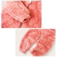 thumbnail image 6 of Bxsruta Baby Fleece Jumpsuit Hooded Romper Bear Ear Design One Piece Winter Outfit, 6 of 7