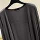 thumbnail image 3 of Cárdigan de mujer Wraps, chal fino de manga larga para mujer, protección solar, blusa de poliéster para mujer, 3 of 8
