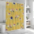 thumbnail image 5 of Yellow Camels Shower Curtain Set - Long 72" x 84" Washable Bathtub Curtain with 12 Hooks, Modern Watercolor Cute Funny Animals Waterproof Fabric Stall Shower Curtains for Bathroom/Bathtub Décor, 5 of 6
