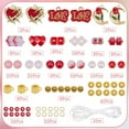 thumbnail image 2 of 1 Box 224Pcs DIY 6 Sets Valentines Day Bracelet Making Kits Rose Charm Bulk Romantic Pink Glass Beads Red Heart Bead Love Charms for Jewelry Making Kits Adults Women Gifts Wedding Supplies, 2 of 6