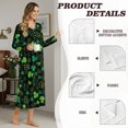 thumbnail image 6 of Xoenoiee Shamrock Heart Print Nightgowns for Women House Dress Button Down Sleepshirt Moo Moos St. Patrick's Day Long Sleeve Nightshirt Housecoat, Size 4XL, 6 of 7