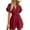 #H-Wine, variant on ZHYou Short Sleeve Jumpsuits for Women Cotton Flowy Loose V Neck Lightweight Casual Summer Short Rompers,Sky Blue,Size S