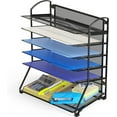 thumbnail image 1 of shiyou-SimpleHouseware 6 Trays Desktop Document Letter Tray Organizer, Black, 1 of 4