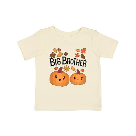 

Inktastic Big Brother Pumpkins with Fall Leaves Gift Baby Boy T-Shirt