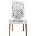 thumbnail image 1 of FMSHPON I Love You to The Moon Valentin's Day Stretch Chair Cover Protector Seat Slipcover for Dining Room Hotel Wedding Party Set of 1, 1 of 5