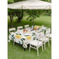 thumbnail image 5 of 60x102 Inch Outdoor Tablecloth with Umbrella Hole Zipper Rectangle Lemon Fruit Rectangular Tablecloths Outside Waterproof Spring Pastoral Flowers Petal Country Patio Table Cover for Picnic Party, 5 of 8