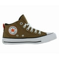 thumbnail image 2 of Converse CTAS Malden Street Mid PS Boys Shoes Size 4.5, Color: Hot Tea/Orange/White, 2 of 5