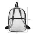 thumbnail image 3 of Mochila Bolso Mochilas transparentes de PVC para mujer, mochila escolar transparente, de hombro (negro), 3 of 6
