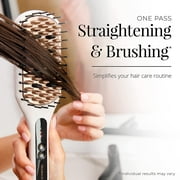 REMINGTON SHINE THERAPY Argan Oil & Keratin Infused Straightening Brush / Heated Styling Brush / Paddle Brush, CB7403