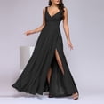 thumbnail image 2 of adviicd Robe Longue pour Femmes Formelle Robe d'Été Longue pour Invité de Mariage Robe Maxi à Volants pour Cocktail Noir,TG, 2 of 5