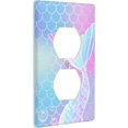 thumbnail image 2 of Mermaid Light Switch Cover Cover Electrical Duplex Combination For Kids Girls Bedroom Kitchen Home Bathroom Decor -2 Outlet, 2 of 7
