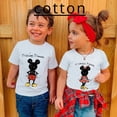 thumbnail image 2 of Linda camiseta de algodón para niños con estampado de Minnie Mickey Mouse, camisetas blancas de manga corta de verano, camisetas Harajuku para niños y niñas, ropa de bebé de Disney, 2 of 5