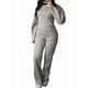 thumbnail image 2 of Conjuntos de Dos Piezas para Mujer, Sudadera, Ropa Informal de Viaje, Chándal de Pierna A , Chándales Cómodos. Gris M, 2 of 7