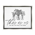 thumbnail image 4 of Stupell Industries This Is Us Family Cottage Florals Herbs Bouquet Graphic Art Luster Gray Floating Framed Canvas Print Wall Art, Design by Lettered and Lined, 4 of 5