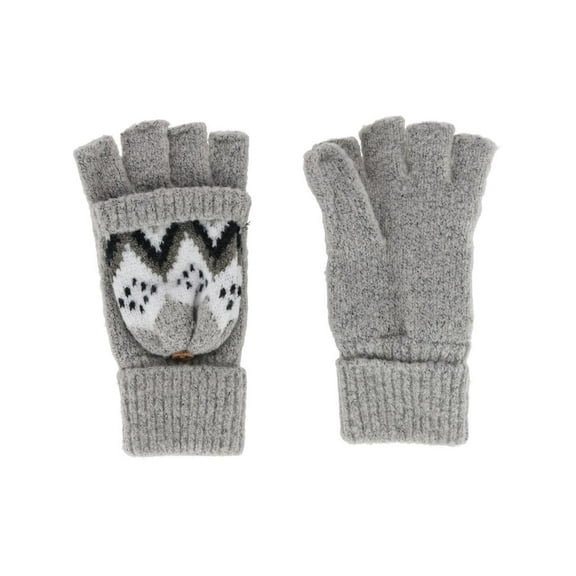 Grand Sierra  Convertible Winter Pattern Knit Fingerless Glove to Mitten (Women)