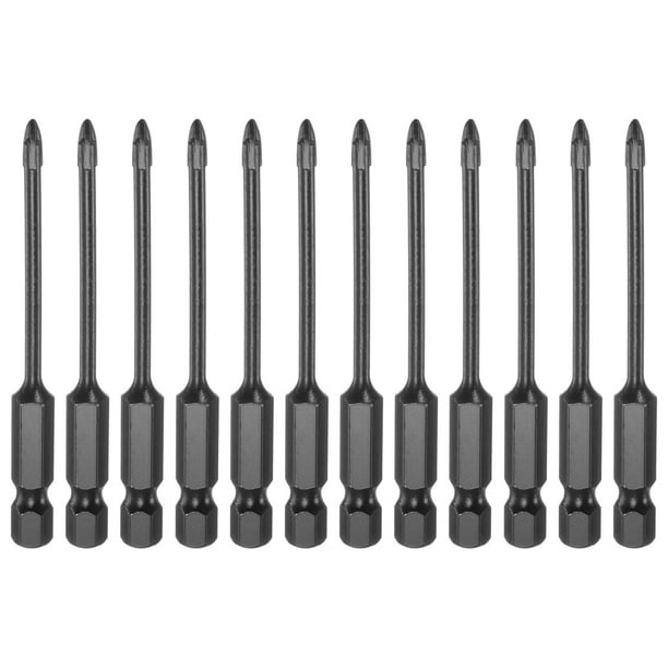 Uxcell 12 Paquetes de brocas de mampostería de 3 mm con revestimiento de cromo negro para azulejos, ladrillos, vidrio y piedra