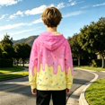 thumbnail image 5 of ZHOGXU Boys Girls Dripping Ice Cream Print Hoodie Long Sleeve Pullover Sweatshirt Kids Casual Classic Tops,6-7 Years, 5 of 7