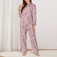 thumbnail image 2 of Sikiie Seafood Women's Long-Sleeve Shirt and Full-Length Bottom Pajama Set (s-xxl)-Small, 2 of 7