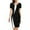 Black, variant on Lilgiuy Summer Sales Women Fashion Crewneck Short Sleeve Stretch Slim Bag Hip Pencil Skirt Mini Length Dress
