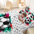 thumbnail image 5 of Erosebridal Kids Football Sport Games 7 Pieces Bedding Comforter Set,Colorful Splatter Ink Full Bedding Set For Boys,Reversible, 5 of 7