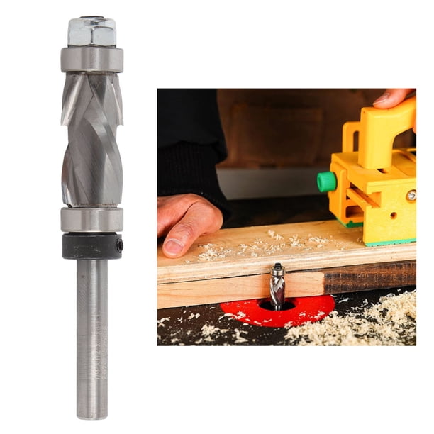 Broca De Corte A Ras De Compressiom, Eliminación Rápida De Virutas, 1/2 Pulgada De Diámetro, 1 Pulgada De Longitud, Broca De Enrutador En Espiral Doble, Bordes De Carburo De