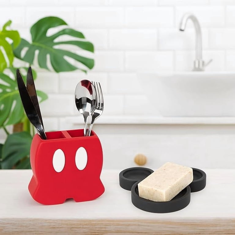希少品 Disney vintage mickey soap dish ミッキー Disney Mickey Mouse Iconic 2 Piece Soap Dish & Toothbrush Holder