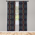 thumbnail image 3 of Ambesonne Abstract Curtains, Ethnic Color Transitions, Pair of 28"x95", Multicolor, 3 of 5